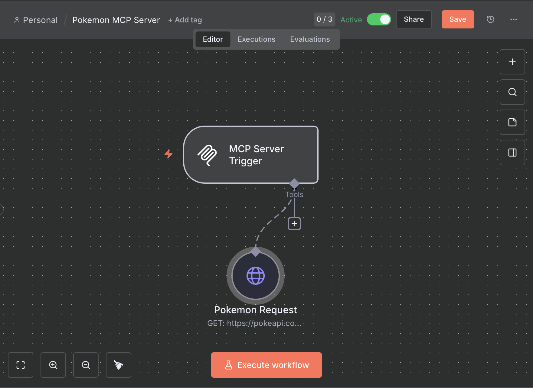 Basic MCP server trigger workflow